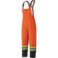 5404 300D Trilobal Ripstop Waterproof Bib Pants, Polyester, Small, Black/High Visibility Orange Helyx Safety & Industrial Supplies