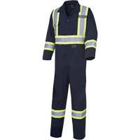 516 Coveralls, 36, Navy Blue Helyx Safety & Industrial Supplies