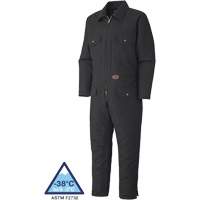 520A Quilted Duck Coveralls, Men's, Black, Size Small Helyx Safety & Industrial Supplies
