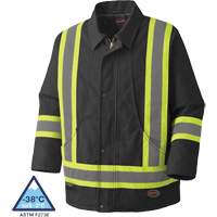 5535BKA Manteau en toile de coton matelass&eacute;e, Noir, T-petit Helyx Safety & Industrial Supplies