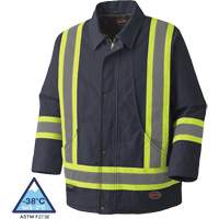 5535A Manteau en toile de coton matelass&eacute;e, Bleu marin, Petit Helyx Safety & Industrial Supplies