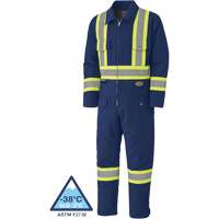 5539A Quilted Duck Coveralls, Small, Navy Blue Helyx Safety & Industrial Supplies