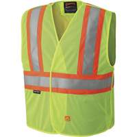 6916A Flame Resistant Safety Vest, High Visibility Lime-Yellow, Medium/Small, Polyester Helyx Safety & Industrial Supplies