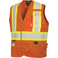 7728 FR-Tech&reg; Flame-Resistant Arc Safety Vest, Small, High Visibility Orange, 10 cal/cm² Helyx Safety & Industrial Supplies