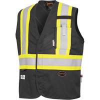 7729 FR-Tech&reg; Flame-Resistant Arc Safety Vest, Small, Black, 10 cal/cm² Helyx Safety & Industrial Supplies