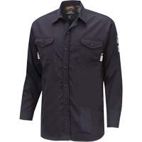 7742 FR-Tech&reg; Flame-Resistant Safety Shirt, Small, Navy Blue Helyx Safety & Industrial Supplies