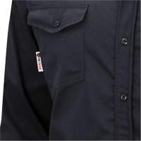 7742 FR-Tech&reg; Flame-Resistant Safety Shirt, Small, Navy Blue Helyx Safety & Industrial Supplies