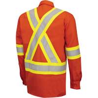 7743 FR-Tech&reg; Flame-Resistant Safety Shirt, Small, High Visibility Orange Helyx Safety & Industrial Supplies
