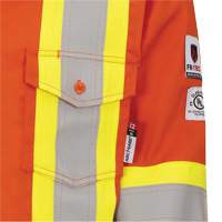 7743 FR-Tech&reg; Flame-Resistant Safety Shirt, Small, High Visibility Orange Helyx Safety & Industrial Supplies