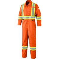 7705T Combinaison ignifuge FR-Tech avec fermetures &agrave; glissi&egrave;re aux jambes, Taille 40 (grand taille), Orange haute visibilit&eacute;, 9,7 cal/cm² Helyx Safety & Industrial Supplies