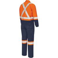 7702BB Combinaison de s&eacute;curit&eacute; FR-Tech 2 tons, Taille 36, Bleu marin/Orange, 10 cal/cm² Helyx Safety & Industrial Supplies