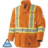 5533 Manteau de s&eacute;curit&eacute; ignifuge, Petit, Orange haute visibilit&eacute;, 58 cal/cm² Helyx Safety & Industrial Supplies