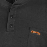 332 FR Interlock Henley Shirt, Small, Black Helyx Safety & Industrial Supplies