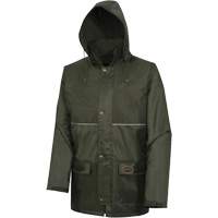 D8120J Manteau &agrave; capuchon ind&eacute;chirable Nailhead pour planteur d'arbres, Polyester/PVC, T-petit, Vert Helyx Safety & Industrial Supplies