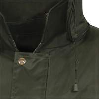 D8120J Manteau &agrave; capuchon ind&eacute;chirable Nailhead pour planteur d'arbres, Polyester/PVC, T-petit, Vert Helyx Safety & Industrial Supplies