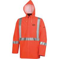 576J Veste de pluie ignifuge haute visibilit&eacute;, Petit, Orange haute visibilit&eacute; Helyx Safety & Industrial Supplies