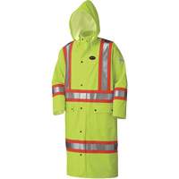 5897 Manteau long imperm&eacute;able et ignifuge, Grand, Jaune lime haute visibilit&eacute; Helyx Safety & Industrial Supplies