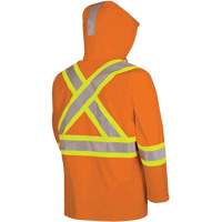 5880 FR/Arc-Rated Waterproof Rain Jacket, X-Small, High Visibility Orange, 10 cal/cm² Helyx Safety & Industrial Supplies