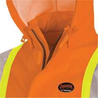 5880 FR/Arc-Rated Waterproof Rain Jacket, X-Small, High Visibility Orange, 10 cal/cm² Helyx Safety & Industrial Supplies