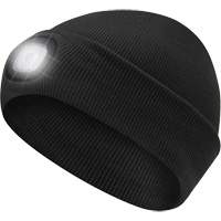 5678 Tuque en tricot avec lampe frontale &agrave; DEL, Doublure en Molleton, Taille unique, Noir Helyx Safety & Industrial Supplies
