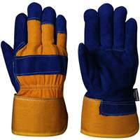 630 Gants d'appareilleur isol&eacute;s bleus, Taille unique, Paume en Cuir de vache refendu, Doublure en Boa Helyx Safety & Industrial Supplies