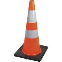 183 Premium Flexible Safety Cone, 28", Orange, 4" & 6" Reflective Collar(s) Helyx Safety & Industrial Supplies