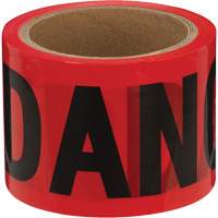 388 Ruban de danger, Bilingue, 3" la x 200' lo, 1,5 mil, Noir/rouge Helyx Safety & Industrial Supplies