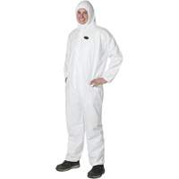 2055 Disposable Coveralls, Small, White, Microporous Helyx Safety & Industrial Supplies