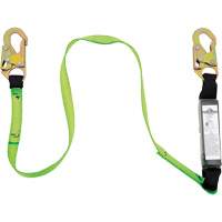 SA-5400-6 Shock Absorbing Lanyard, 6', Snap Hook Center, Snap Hook Leg Ends, Polyester Helyx Safety & Industrial Supplies