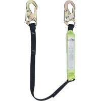 SA-6400-4 Shock Absorbing Lanyard, 4', Snap Hook Center, Snap Hook Leg Ends, Polyester Helyx Safety & Industrial Supplies