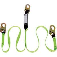 SA-54000-4 Shock Absorbing Lanyard, 4', Snap Hook Center, Snap Hook Leg Ends, Polyester Helyx Safety & Industrial Supplies