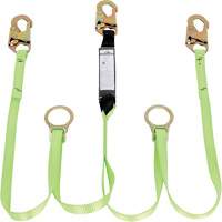 SA-54055-6 Shock Absorbing Lanyard, 6', Snap Hook Center, Snap Hook Leg Ends, Polyester Helyx Safety & Industrial Supplies