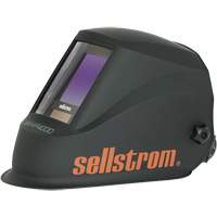 WHP4000 Premium Series ADF Welding Helmet with Extra-Large Blue Lens Technology, 3.94" L x 3.28" W View Area, Black/Orange Helyx Safety & Industrial Supplies