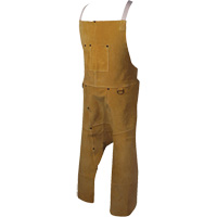 Caiman&reg; Boarhide Apron, Split-Leg Bib, 42" L, Brown Helyx Safety & Industrial Supplies