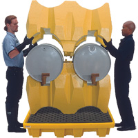 Syst&egrave;me de confinement Ultra-Drum sans drain pour 4 barils, 53" lo x 53" la x 77,8" ha, 3000 gal. US Capacit&eacute; Helyx Safety & Industrial Supplies