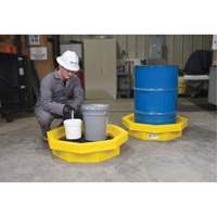 Ultra-Drum Tray&reg; with Grating, 32" L x 32" W x 8.1" H, 21.1 US gal. Spill Capacity Helyx Safety & Industrial Supplies