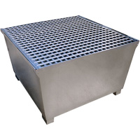 Ultra-IBC Spill Pallet en acier, Capacit&eacute; de d&eacute;versement 370 gal. US, 57,6" x 34,7" x 56,9" Helyx Safety & Industrial Supplies