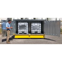 Ultra-Twin IBC en acier avec couvercle rigide, 123,4" lo x 73,4" la x 66,4" h, Capacit&eacute; de charge 12250 lb Helyx Safety & Industrial Supplies