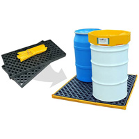 Ultra-Spill Deck flexible, &agrave; vessie, 4 barils, Capacit&eacute; de d&eacute;versement 110 gal. US, 51" x 48" x 5" Helyx Safety & Industrial Supplies