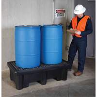 Ultra-Spill Pallet mod&egrave;le &eacute;conomique, 2 barils, Capacit&eacute; de d&eacute;versement 66 gal. US, 53" x 29" x 16,5" Helyx Safety & Industrial Supplies