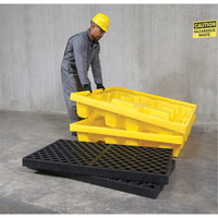 4-Drum Nestable Ultra-Spill Pallet&reg;, 66 US gal. Spill Capacity, 51" x 51" x 10" Helyx Safety & Industrial Supplies