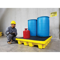 4-Drum Nestable Ultra-Spill Pallet&reg;, 66 US gal. Spill Capacity, 51" x 51" x 10" Helyx Safety & Industrial Supplies