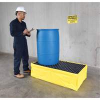 2-Drum Flexible Ultra-Spill Pallet&reg;, 66 US gal. Spill Capacity, 48" x 24" x 14" Helyx Safety & Industrial Supplies