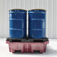 4-Drum Ultra-Spill King&reg; Drum Spill Pallet, 85 US gal. Spill Capacity, 51" x 51" x 17.5" Helyx Safety & Industrial Supplies