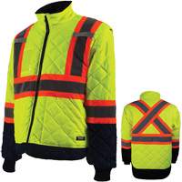 Freezer Jacket, Polyester, High Visibility Orange, Small Helyx Safety & Industrial Supplies