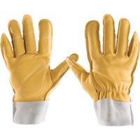 Gants tout cuir, 7/Petit, Paume en Cuir fleur, Poignet &eacute;lastique Helyx Safety & Industrial Supplies