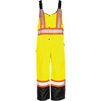 TO1 Winter Traffic Overalls, Polyester, Small, Black/High Visibility Lime-Yellow Helyx Safety & Industrial Supplies