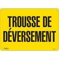 Enseigne  Trousse de d&eacute;versement , 10" x 14", Plastique, Français Helyx Safety & Industrial Supplies