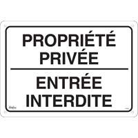 Enseigne  Propri&eacute;t&eacute; priv&eacute;e , 14" x 20", Aluminium, Français Helyx Safety & Industrial Supplies