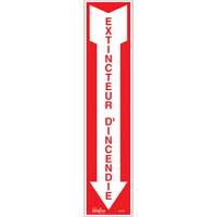 Enseigne  Extincteur d'incendie , 4" x 18", Vinyle, Français avec pictogramme Helyx Safety & Industrial Supplies